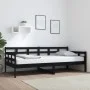 Schlafsofa aus massivem schwarzem Kiefernholz, 90 x 200 cm von vidaXL, Betten und Lattenroste - Ref: Foro24-820361, Preis: 12...