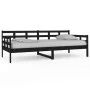 Schlafsofa aus massivem schwarzem Kiefernholz, 90 x 200 cm von vidaXL, Betten und Lattenroste - Ref: Foro24-820361, Preis: 12...