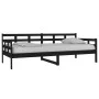 Schlafsofa aus massivem schwarzem Kiefernholz, 90 x 200 cm von vidaXL, Betten und Lattenroste - Ref: Foro24-820361, Preis: 12...