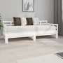 Sofá cama extraíble madera maciza de pino blanco 2x(80x200) cm de vidaXL, Camas y somieres - Ref: Foro24-820378, Precio: 189,...