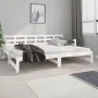 Sofá cama extraíble madera maciza de pino blanco 2x(80x200) cm de vidaXL, Camas y somieres - Ref: Foro24-820378, Precio: 189,...