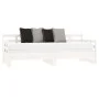 Sofá cama extraíble madera maciza de pino blanco 2x(80x200) cm de vidaXL, Camas y somieres - Ref: Foro24-820378, Precio: 189,...