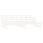 Sofá cama extraíble madera maciza de pino blanco 2x(80x200) cm de vidaXL, Camas y somieres - Ref: Foro24-820378, Precio: 189,...