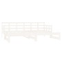Sofá cama extraíble madera maciza de pino blanco 2x(80x200) cm