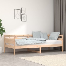 Sofá cama madera maciza de pino 90x200 cm