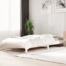 Weißes Stapelbett aus massivem Kiefernholz, 90 x 190 cm von vidaXL, Betten und Lattenroste - Ref: Foro24-820403, Preis: 94,54...
