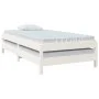 Weißes Stapelbett aus massivem Kiefernholz, 90 x 190 cm von vidaXL, Betten und Lattenroste - Ref: Foro24-820403, Preis: 94,54...
