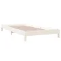 Weißes Stapelbett aus massivem Kiefernholz, 90 x 190 cm von vidaXL, Betten und Lattenroste - Ref: Foro24-820403, Preis: 94,54...