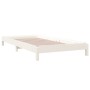 Weißes Stapelbett aus massivem Kiefernholz, 90 x 190 cm von vidaXL, Betten und Lattenroste - Ref: Foro24-820403, Preis: 95,77...