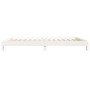 White solid pine wood stackable bed 90x190 cm by vidaXL, Beds and slatted bases - Ref: Foro24-820403, Price: 95,77 €, Discoun...