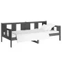Sofá cama madera maciza de pino gris 80x200 cm de vidaXL, Camas y somieres - Ref: Foro24-820274, Precio: 109,57 €, Descuento: %
