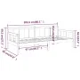 Graues Schlafsofa aus massivem Kiefernholz, 80 x 200 cm von vidaXL, Betten und Lattenroste - Ref: Foro24-820274, Preis: 109,6...