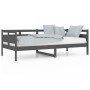 Sofá cama de madera maciza de pino gris 90x200 cm de vidaXL, Camas y somieres - Ref: Foro24-820299, Precio: 120,41 €, Descuen...