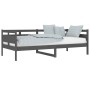 Sofá cama de madera maciza de pino gris 90x200 cm de vidaXL, Camas y somieres - Ref: Foro24-820299, Precio: 120,41 €, Descuen...