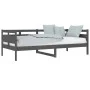 Solid gray pine wood sofa bed 90x200 cm by vidaXL, Beds and slatted bases - Ref: Foro24-820299, Price: 118,68 €, Discount: %
