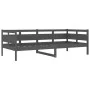 Solid gray pine wood sofa bed 90x200 cm by vidaXL, Beds and slatted bases - Ref: Foro24-820299, Price: 118,68 €, Discount: %