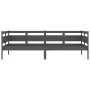 Solid gray pine wood sofa bed 90x200 cm by vidaXL, Beds and slatted bases - Ref: Foro24-820299, Price: 118,68 €, Discount: %