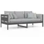 Solid gray pine wood sofa bed 90x200 cm by vidaXL, Beds and slatted bases - Ref: Foro24-820299, Price: 118,68 €, Discount: %