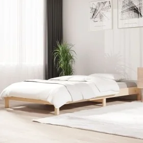 Solid pine wood stackable bed 75x190 cm by vidaXL, Beds and slatted bases - Ref: Foro24-820407, Price: 89,47 €, Discount: %