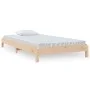 Solid pine wood stackable bed 75x190 cm by vidaXL, Beds and slatted bases - Ref: Foro24-820407, Price: 89,47 €, Discount: %