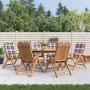 Liegende Gartenstühle und Kissen, 6 Stück, massives Teakholz von vidaXL, Gartenstühle - Ref: Foro24-3196506, Preis: 1,00 €, R...