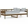 Honey brown solid pine wood sofa bed 90x200 cm by vidaXL, Beds and slatted bases - Ref: Foro24-820300, Price: 87,45 €, Discou...