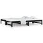 Sofá cama extraíble madera maciza de pino negro 2x(90x200) cm de vidaXL, Camas y somieres - Ref: Foro24-820431, Precio: 169,1...