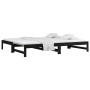 Sofá cama extraíble madera maciza de pino negro 2x(90x200) cm de vidaXL, Camas y somieres - Ref: Foro24-820431, Precio: 169,1...