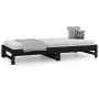 Removable sofa bed solid black pine wood 2x(90x200) cm by vidaXL, Beds and slatted bases - Ref: Foro24-820431, Price: 166,21 ...