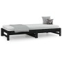 Sofá cama extraíble madera maciza de pino negro 2x(90x200) cm de vidaXL, Camas y somieres - Ref: Foro24-820431, Precio: 169,1...