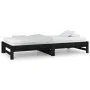 Removable sofa bed solid black pine wood 2x(90x200) cm by vidaXL, Beds and slatted bases - Ref: Foro24-820431, Price: 166,21 ...