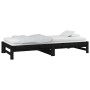 Sofá cama extraíble madera maciza de pino negro 2x(90x200) cm de vidaXL, Camas y somieres - Ref: Foro24-820431, Precio: 169,1...