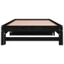 Removable sofa bed solid black pine wood 2x(90x200) cm by vidaXL, Beds and slatted bases - Ref: Foro24-820431, Price: 166,21 ...