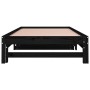 Sofá cama extraíble madera maciza de pino negro 2x(90x200) cm de vidaXL, Camas y somieres - Ref: Foro24-820431, Precio: 169,1...