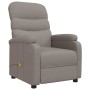 Sillón de masaje reclinable de tela gris taupé