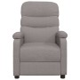 Sillón de masaje reclinable de tela gris taupé