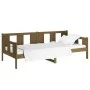 Honey brown solid pine wood sofa bed 90x200 cm by vidaXL, Beds and slatted bases - Ref: Foro24-820270, Price: 105,78 €, Disco...
