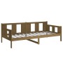 Honey brown solid pine wood sofa bed 90x200 cm by vidaXL, Beds and slatted bases - Ref: Foro24-820270, Price: 107,48 €, Disco...