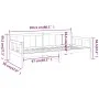 Honey brown solid pine wood sofa bed 90x200 cm by vidaXL, Beds and slatted bases - Ref: Foro24-820270, Price: 105,78 €, Disco...