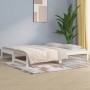 Abnehmbares Schlafsofa aus massivem weißem Kiefernholz, 2 x (90 x 190) cm von vidaXL, Betten und Lattenroste - Ref: Foro24-82...