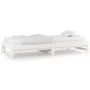 Removable sofa bed solid white pine wood 2x(90x190) cm by vidaXL, Beds and slatted bases - Ref: Foro24-820438, Price: 135,37 ...