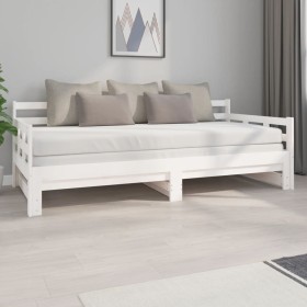 Removable sofa bed solid white pine wood 2x(90x200) cm by vidaXL, Beds and slatted bases - Ref: Foro24-820373, Price: 199,32 ...