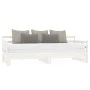 Sofá cama extraíble madera maciza de pino blanco 2x(90x200) cm de vidaXL, Camas y somieres - Ref: Foro24-820373, Precio: 185,...