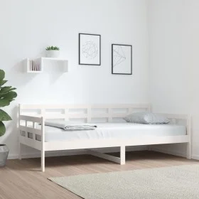 Schlafsofa aus massivem weißem Kiefernholz, 90 x 190 cm von vidaXL, Betten und Lattenroste - Ref: Foro24-820368, Preis: 101,0...