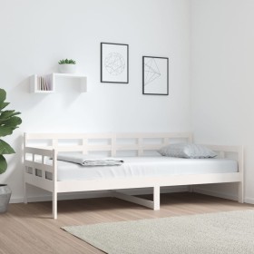 Schlafsofa aus massivem weißem Kiefernholz, 90 x 190 cm von vidaXL, Betten und Lattenroste - Ref: Foro24-820368, Preis: 110,6...