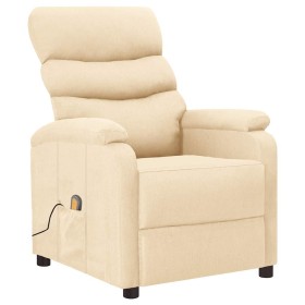 Sillón de masaje de tela color crema