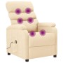 Sillón de masaje de tela color crema