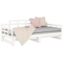 Sofá cama extraíble madera maciza de pino blanco 2x(80x200) cm de vidaXL, Camas y somieres - Ref: Foro24-820348, Precio: 164,...