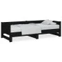 Removable sofa bed solid black pine wood 2x(80x200) cm by vidaXL, Beds and slatted bases - Ref: Foro24-820261, Price: 203,53 ...