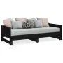 Removable sofa bed solid black pine wood 2x(80x200) cm by vidaXL, Beds and slatted bases - Ref: Foro24-820261, Price: 203,53 ...